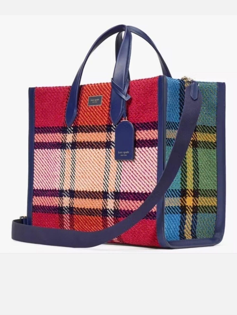 Kate Spade Manhattan Grand Plaid Tweed Large Tote - Picture 4 of 6